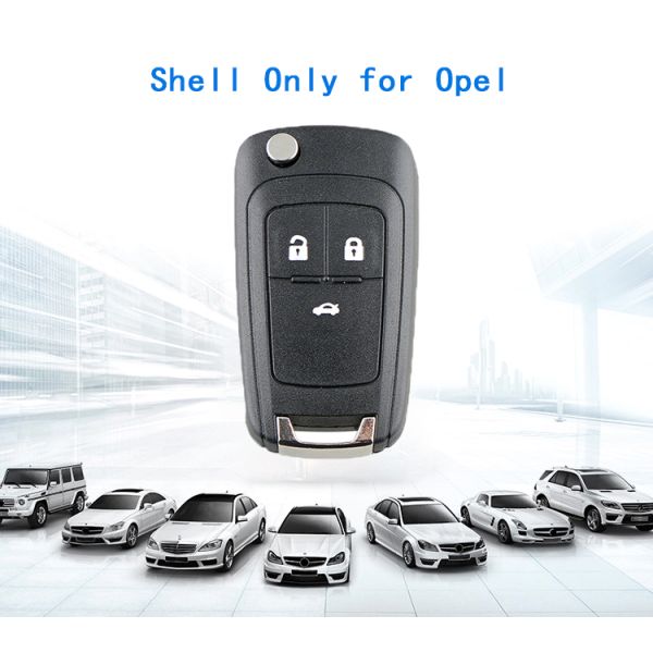 3 Buttons Flip Folding Remote Car Key Fob Case Shell Replacement Cover for opel car key replacement