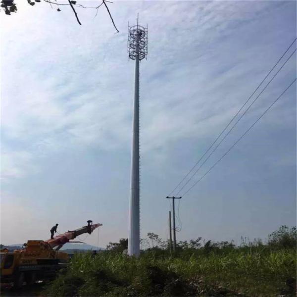 45m Power Transmission Antenna Monopole Steel Tower