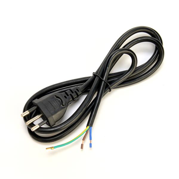 Oxygen Free Bared Stranded Copper Conductor 16A/250V VDE H05VV-F PVC Cable with EU Plug Power Cord