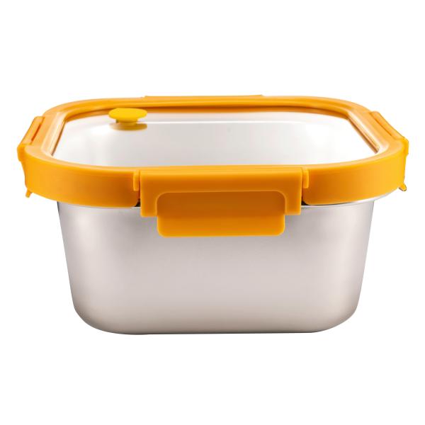 Contenant de stockage des aliments en acier inoxydable avec couvercle en verre 500 ml-1000 ml