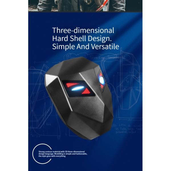 LED Backpack Bluetooth Waterproof Hard Shell Iron Man Cool Motorcycle Riding Black LED Rider Backpack