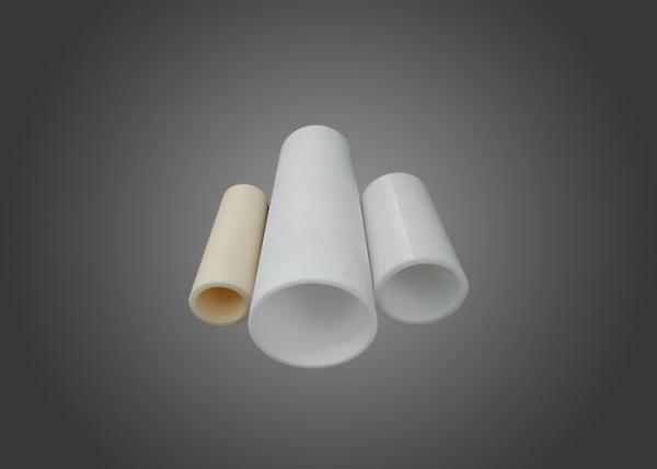 White Alumina Ceramic Parts , 99.7% Corundum Tube For High Temperature Tube Furnace