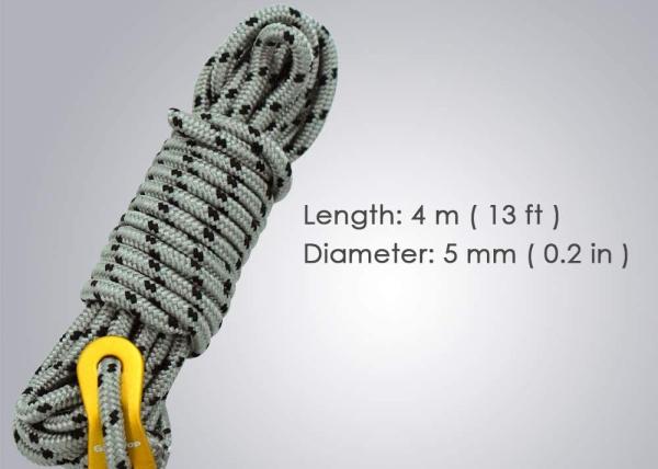 Guy Ropes de acampamento de caminhada de escalada trançado exterior 50ft/100ft reflexivos