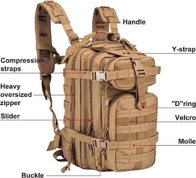 Small 30L Rucksack Military Tactical Backpack Outdoors Bug Out Bag Packable Backpack Lightweight Casual Daypack