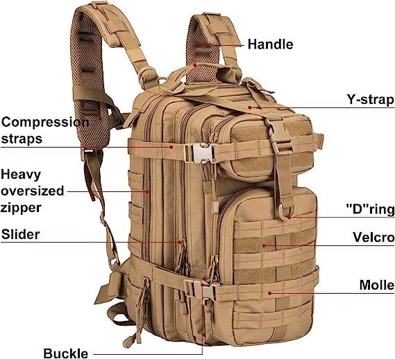 Small 30L Rucksack Military Tactical Backpack Outdoors Bug Out Bag Packable Backpack Lightweight Casual Daypack