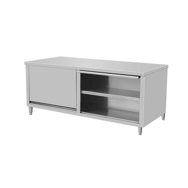 Stainless Steel Commercial Kitchen Work Table Sliver For Restaurant / Hotel