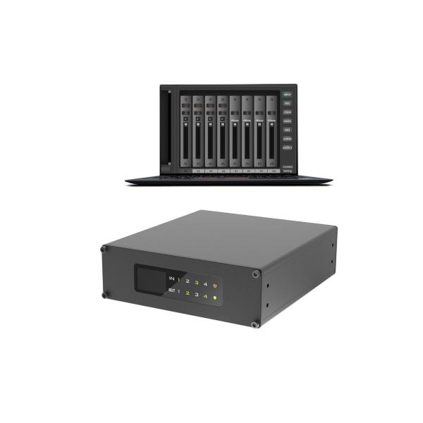 POE Power Sypply 4CH Dante Audio Transmitter , DSP Processing Audio Interface