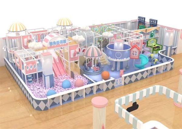 Commercial Kids Fun Playground Indoor Soft Play Equipment With High Slide