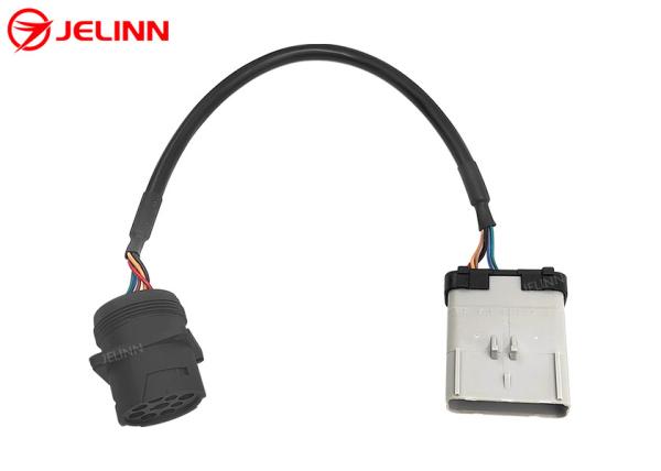 14 Pin RP1226 Male To Black Type 1 SAE Deutsch 9 Pin J1939 Female Truck ELD Cable