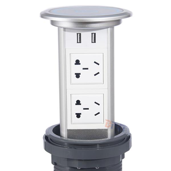 Home using & kitchen table power plug water proof IP55 motorized pop up socket with USB charger
