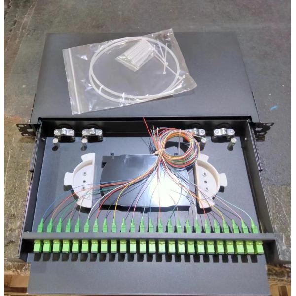 Rack Mount 19 Inch Fiber Optic Patch Panel For Single Mode Or Multimode Cable Type