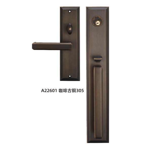 Villa Interior American Door Handles 68.6mm 444.5mm  Brass Dummy Door Handle
