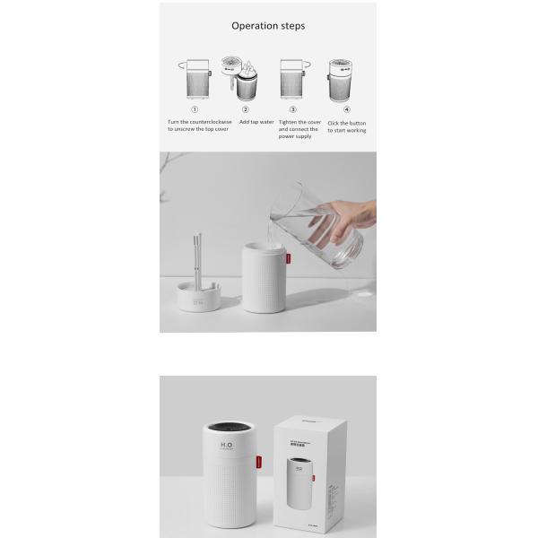 750ml Wireless USB Air Humidifier 2000mAh Battery Rechargeable Cool Mist Humidifier