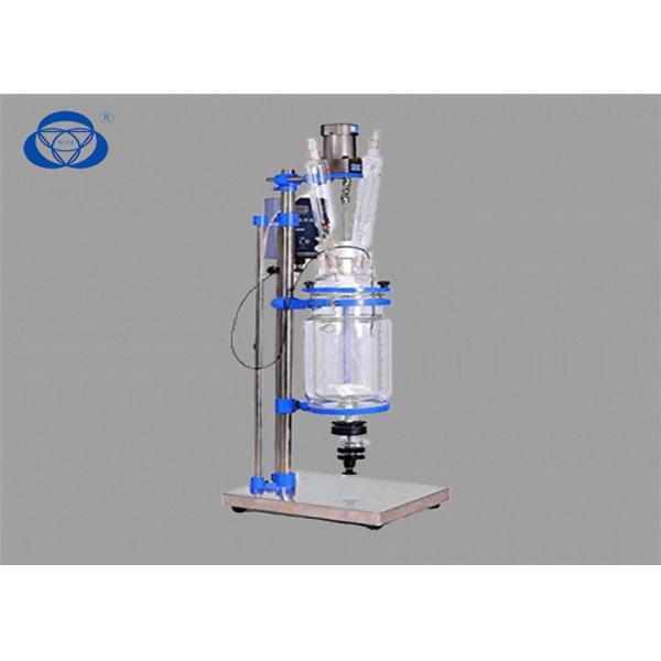 Mini Single Layer Chemical Glass Reactor 304 Stainess Steel High Precision
