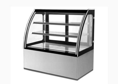 Refrigeradores de vidro curvados da exposição do bolo da pastelaria com 2 prateleiras