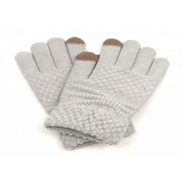 Fashion Touchscreen Winter Gloves Custom Logo Knitted Style For Daily Life