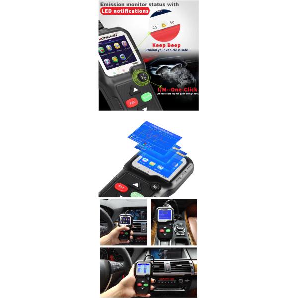 Читатель кода блока развертки Bluetooth OBD2 ВЯЗА 327 андроида диагностический для автомобилей 12V