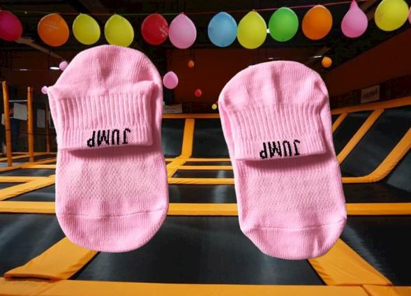 Breathable Polyester Gymnastic Grip Socks , Quick Dry Kids Non Skid Socks , Four Seasons Bounce Socks