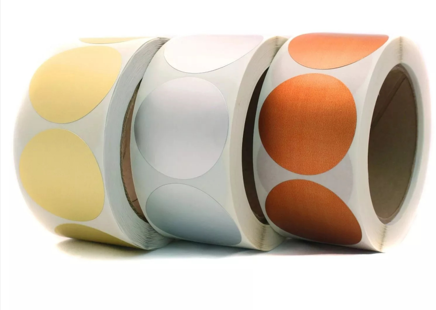 Emboss Custom Gold Seal Sticker Waterproof Self Adhesive