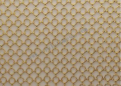 SS3016 Decorative Ring Metal Wire Mesh For Partition Wall Fabrication