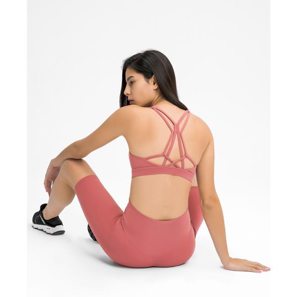 Бюстгальтер спорт противоударных женщин собрал влагу Wicking без стального кольца