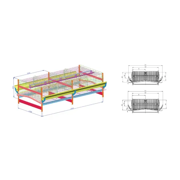 Automatic H Type Battery Layer Chicken Cage System with Fully Automatic Operation, Hot-Dip Galvanized Steel, and H-Type Layered Design for Poultry Farming
