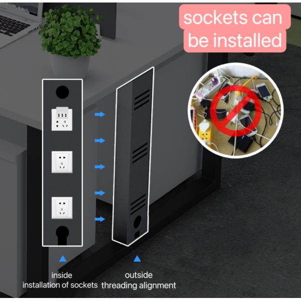 Металлические ноги современный многоличный рабочий стол для организации офиса, требуемого клиентом