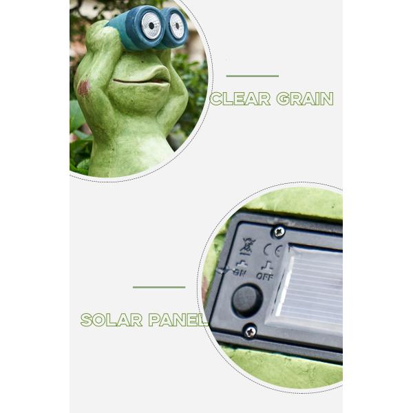 Смола украшения солнечной смолы света лягушки на открытом воздухе животная производит света ландшафта сада двора сада декоративные