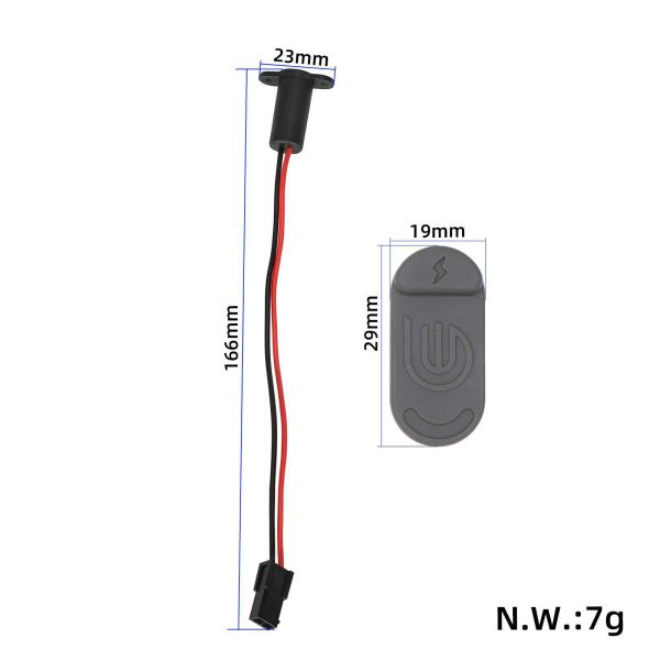 Waterproof Electric Scooter Charging Port For Xiaomi 4Lite Second Generation  Easy Installation