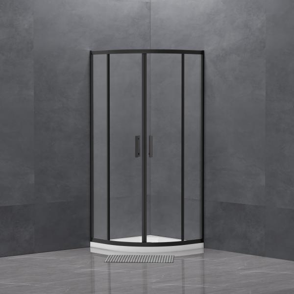 Double Door Polished Chrome Framed Shower Sliding 6mm Glass Shower Square Enclosure