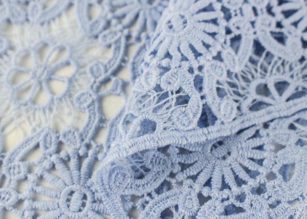 Tela de morte do laço da guipura com projeto solúvel em água floral do laço para a fábrica do vestido