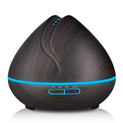 High Quality Wood Grain Ultrasonic Aroma Diffuser With 7 Color LED Night Lights Electric Essential Oil Diffuser