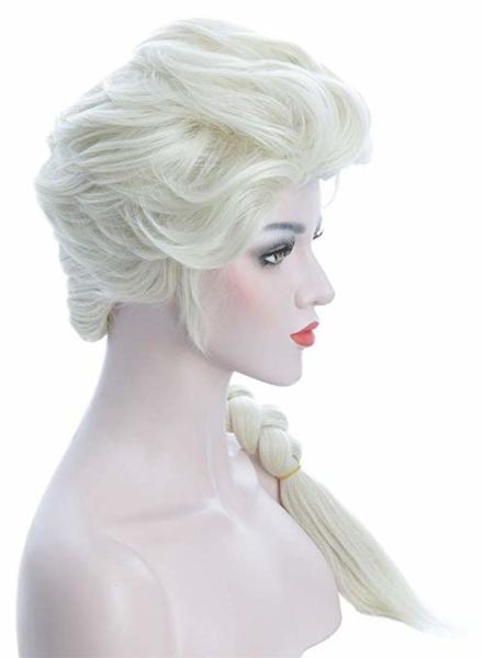 Women'S Long Beige Braided Cosplay Party Wigs Halloween Cosplay Wig For Adult