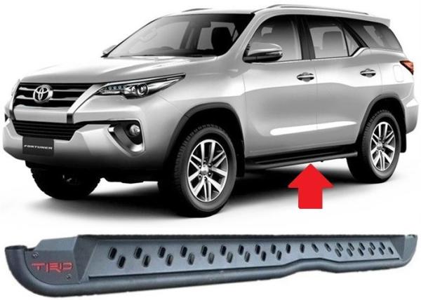 Toyota Fortuner 2016 2018 Barras de passo lateral de aço TRD estilo peças de reposição