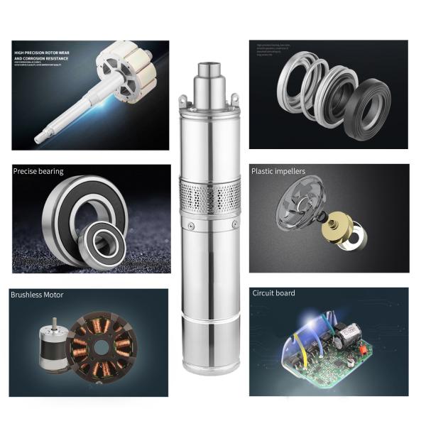 12V 24V 48V 72V battery brushless or brush DC motor solar deep well water pump factory supply