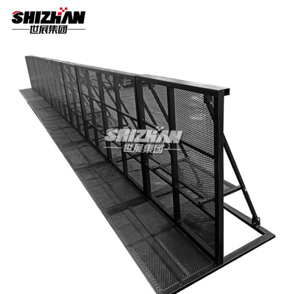 6061-T6 Black Concert Crowd Control Barrier With 2mm Mesh Thickness