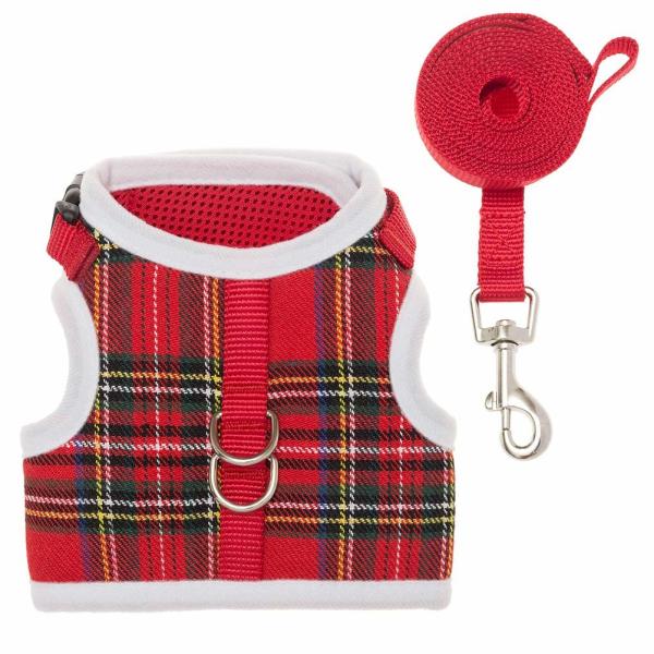 Christmas Escape Proof Cat Harness And Leash Set Large Size Neck Girth 9.0-13