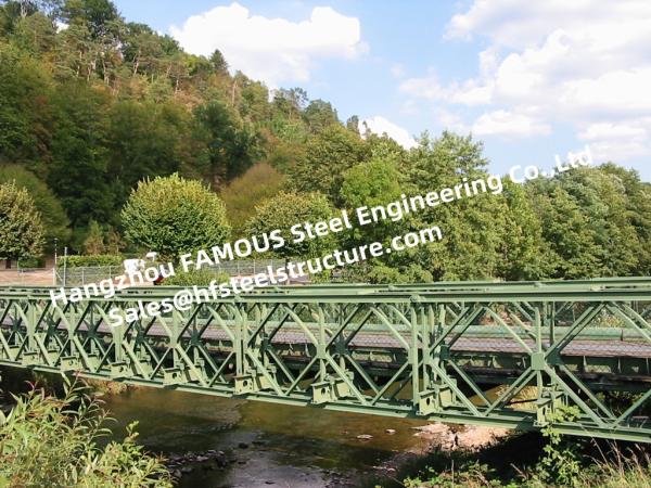 Modular Military Bailey Bridge , Army Surplus Bridges Emergency Rescue Steel Structure Construction