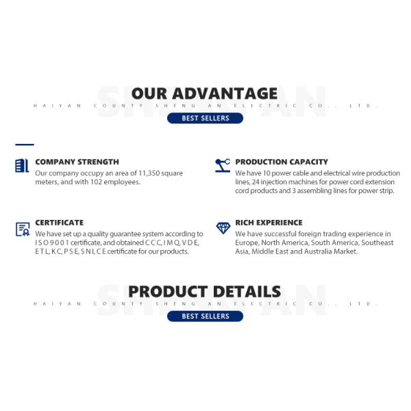 Customized Entension Socket Made with Oxygen Free Bared Stranded Copper Conductor Material