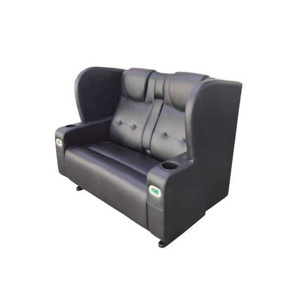 Metal Frame Cinema Lover Chair Theatre Couple Seat