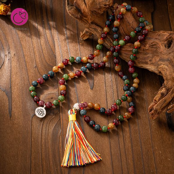 Wholesale Small Leaf Red Sandalwood Natural Wooden Beads Bracelet Blood Ebony Beads Buddhist Necklace Bracelet