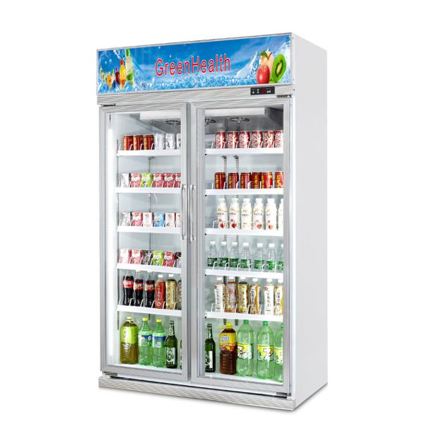 Refrigerador comercial ereto da bebida da porta de vidro para o supermercado