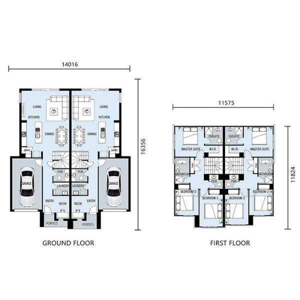 Customized Modern Light Steel Structure Prefabricated Villa House Frame Modular Kits For 3 Bedroom