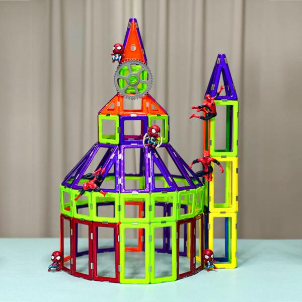 Custom Logo Magnetic Construction Toys Castle Magnetic Shapes Building Sets