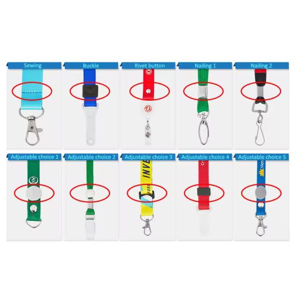 Polyester Double Bulldog Clip Lanyards Promotional Customised Lanyard Card Holder