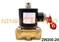 maneira fechado normal de bronze 12V 24V 110V 220V da válvula de solenoide 2W200-20 2/2
