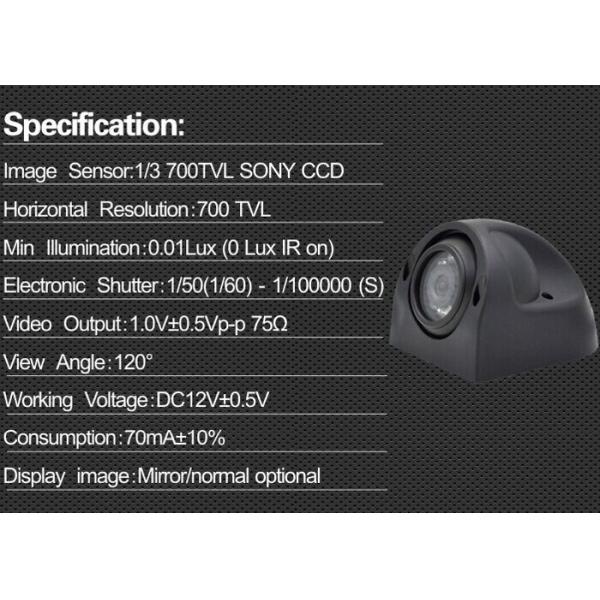 Перевезите CCD на грузовиках регистрационной камеры 800TVL СОНИ взгляда со стороны HD металла водоустойчивый