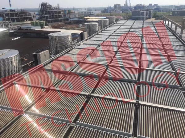 100 Tubes Evacuated Tube Collector , Solar Heat Collector For Large Heating Project