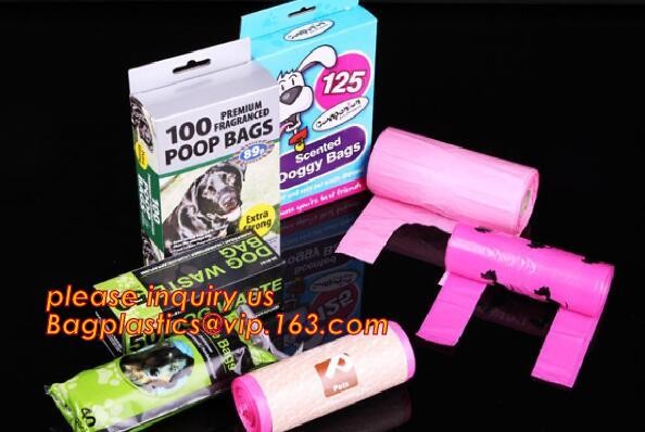 Bone shaped pet waste bag clean-up holders ,pet dog poop bag dispenser with 20 bags in roll, EN13432 compostable degrada