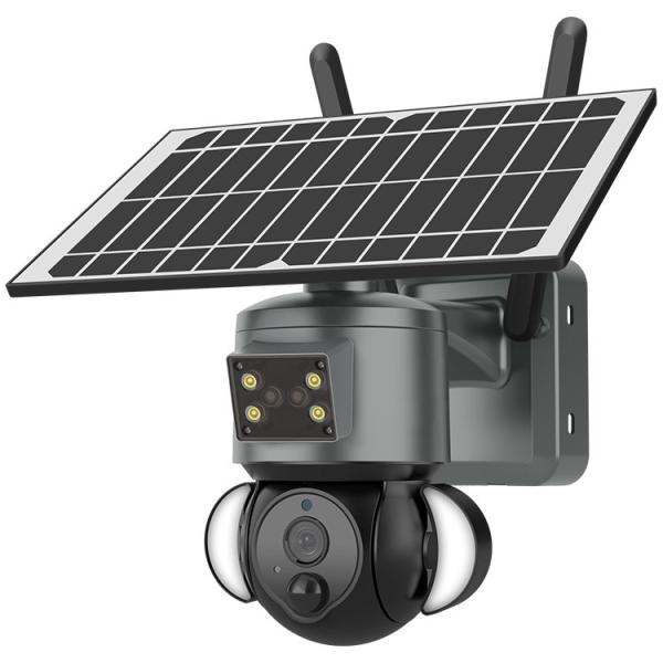 PIR Motion Detection 4G Solar Camera , Water Proof Battery Powered Floodlight Camera